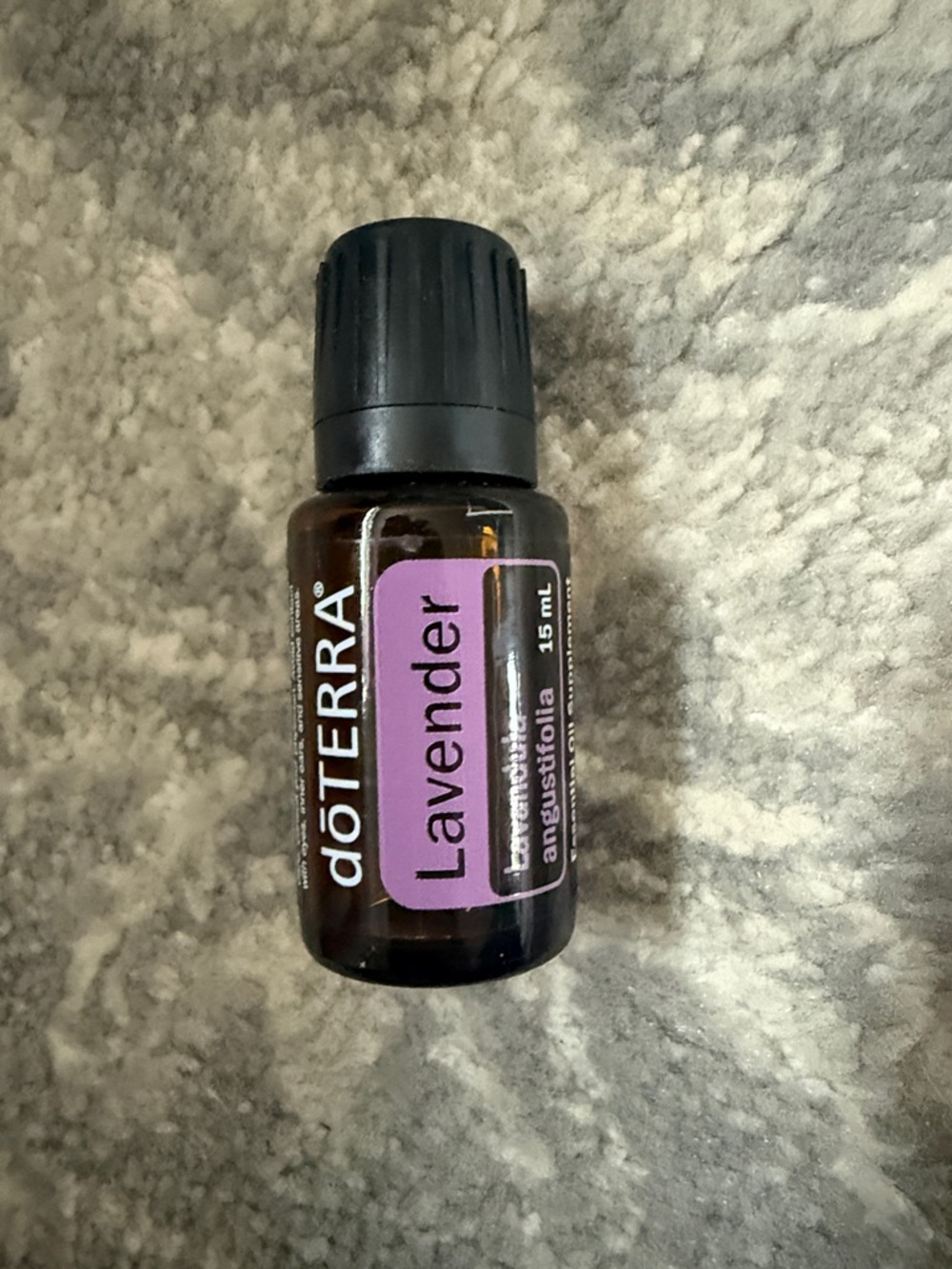 Doterra Lavender Essential Oil Bottle - Purple Label, Black Cap